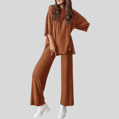 Cleo | Women's Two Piece Lounge Set with Pocketed Trousers