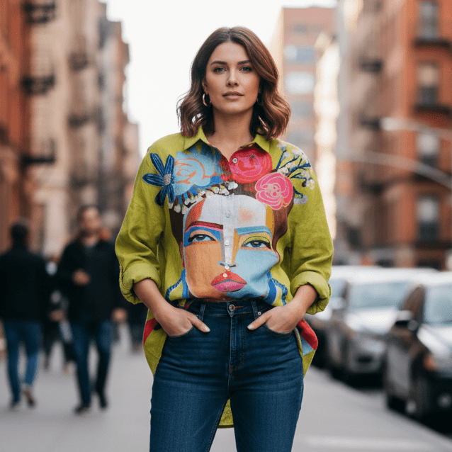 Faye | Women's Patterned Relaxed Casual Top