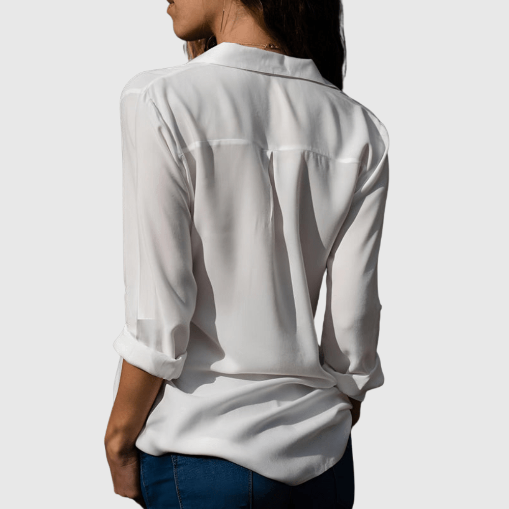 Harlow | Blusa fluida con escote en V y corte holgado para mujer