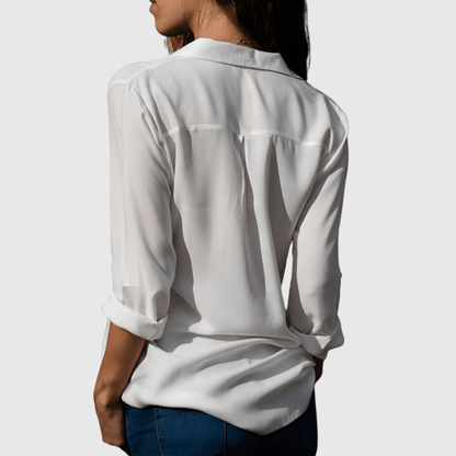 Harlow | Blusa fluida con escote en V y corte holgado para mujer