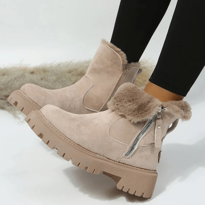 Iliana | Women's Fuzzy Cuff Winter Ankle Boots