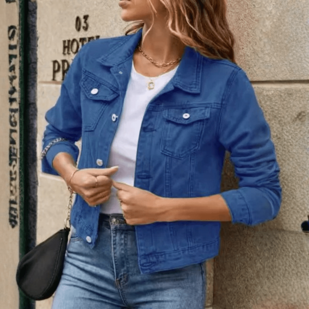 Mae | Women's Button-Down Casual Jacket with Chest Pocket