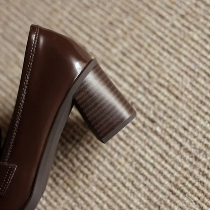 Blair | Damen-Loafer mit Quasten und Schleife sowie Blockabsatz