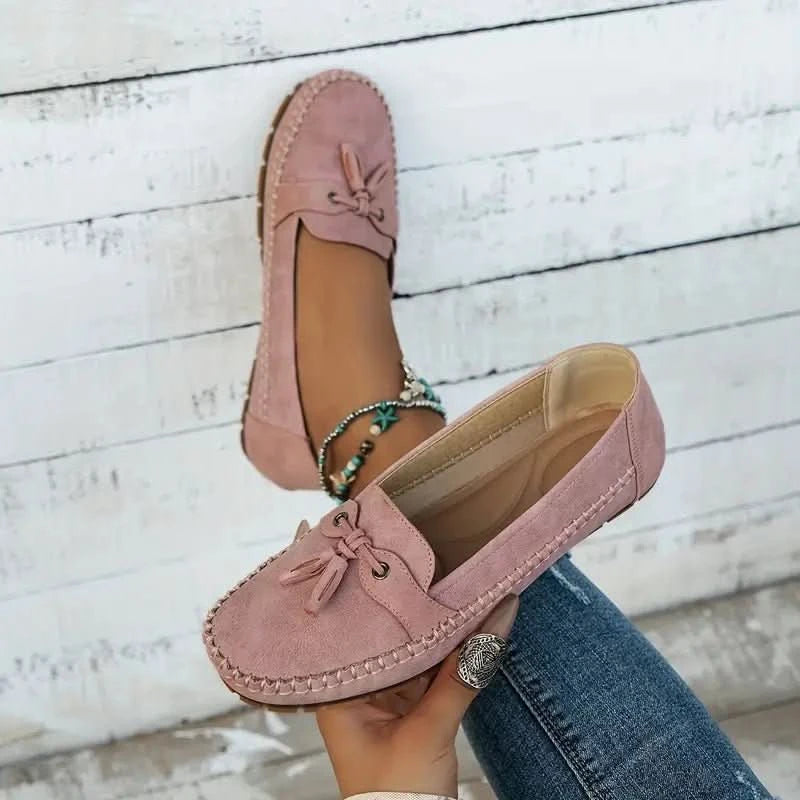 Tove | Women's Cushioned Slip-On Bow Loafers