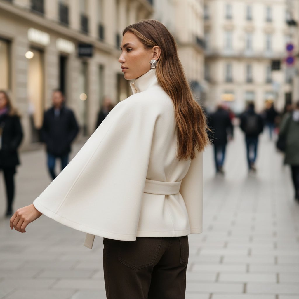 Sadie | Women's Cape Parka with Tie Belt