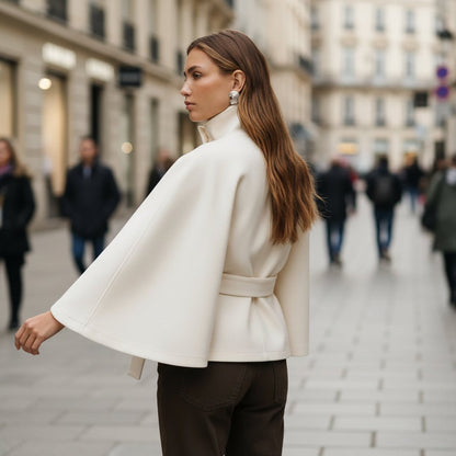 Sadie | Women's Cape Parka with Tie Belt