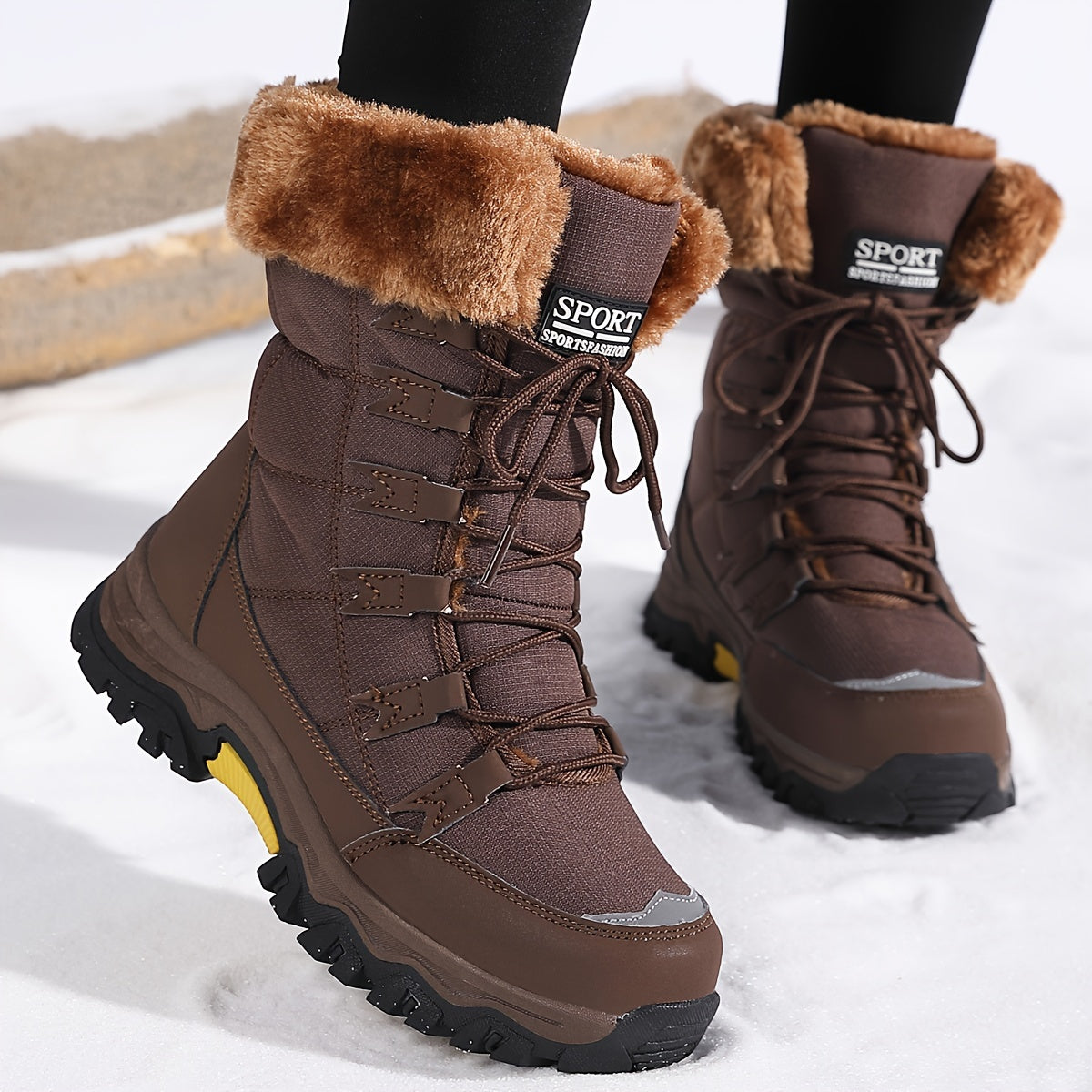 Greer | Women's Faux Fur Cuff Winter Snow Boots