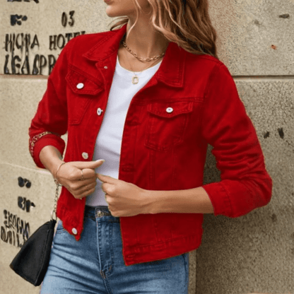 Mae | Women's Button-Down Casual Jacket with Chest Pocket