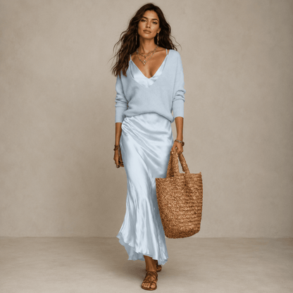 Faye | Women's Jumper and Midi Skirt Set