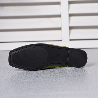 Noa | Women's Square Toe Slip-On Mule Loafer Flats