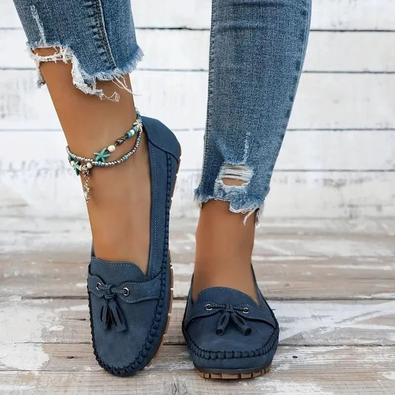 Tove | Women's Cushioned Slip-On Bow Loafers