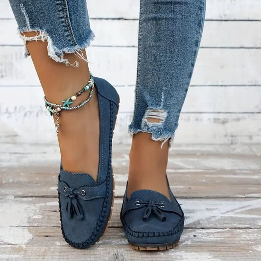 Tove | Women's Cushioned Slip-On Bow Loafers