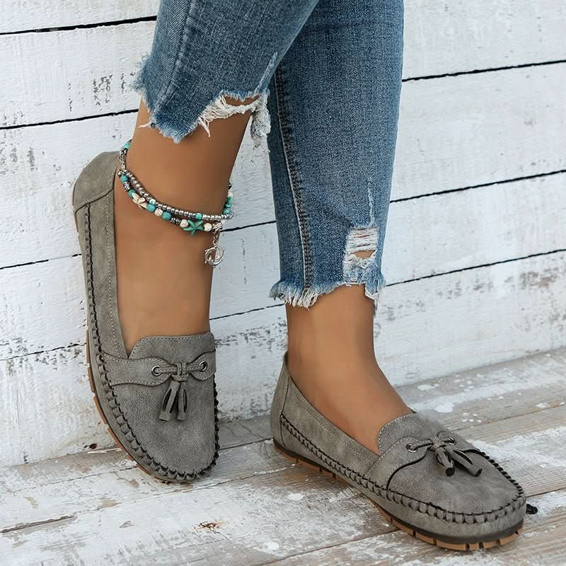 Tove | Women's Cushioned Slip-On Bow Loafers