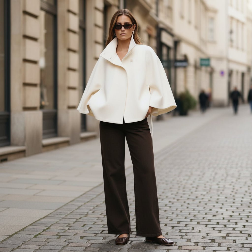 Sadie | Women's Cape Parka with Tie Belt