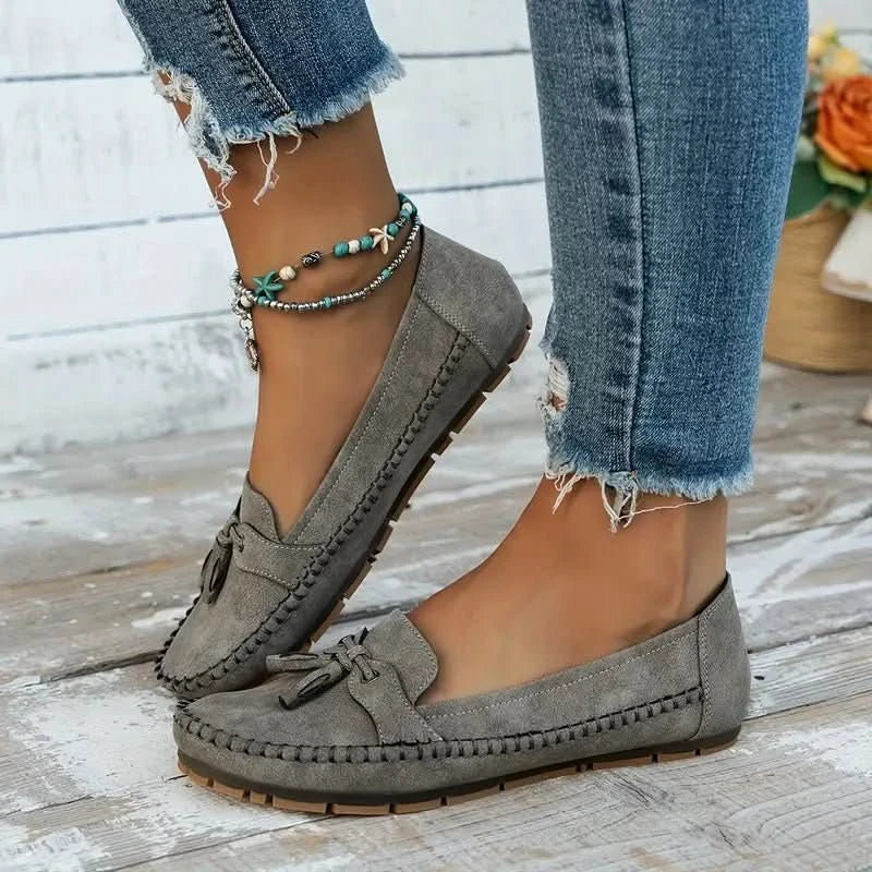 Tove | Women's Cushioned Slip-On Bow Loafers