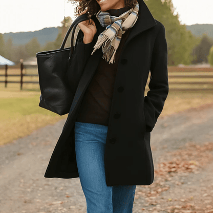 Reese | Klassischer Wintermantel für Damen mit Knopfleiste