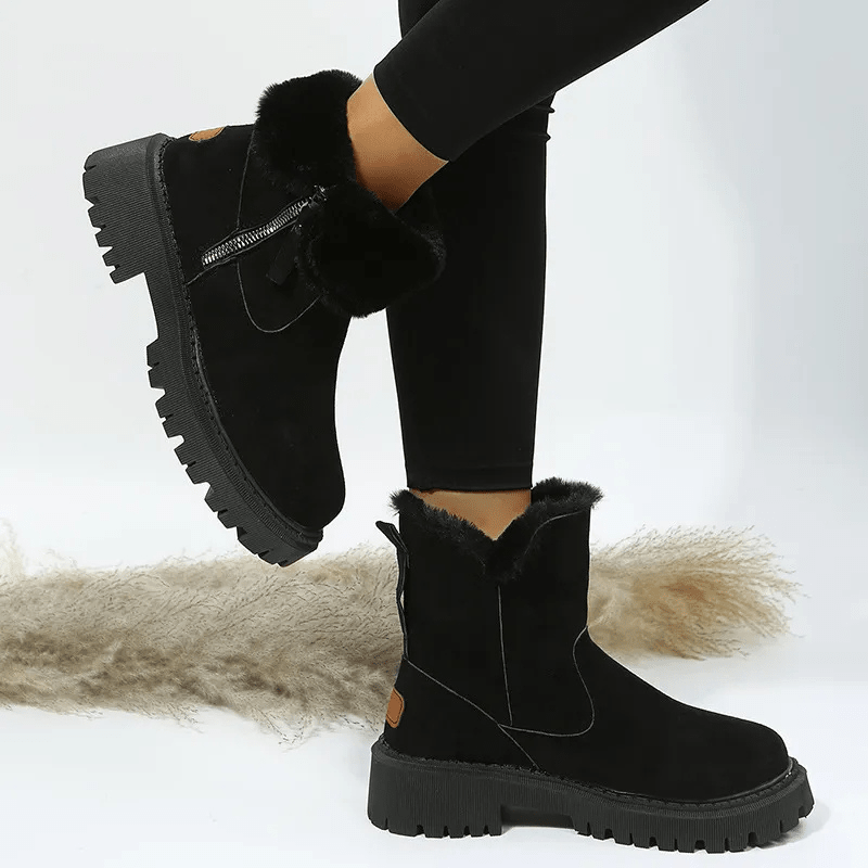 Iliana | Women's Fuzzy Cuff Winter Ankle Boots