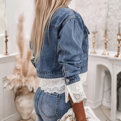 Remi | Women's Cropped Jacket with Delicate Trim