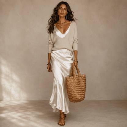 Faye | Women's Jumper and Midi Skirt Set