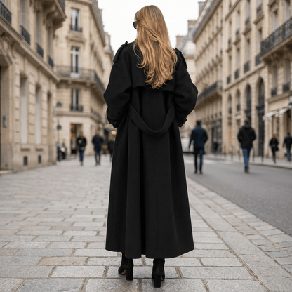 Gia | Klassischer langer Trenchcoat mit Gürtel für Damen
