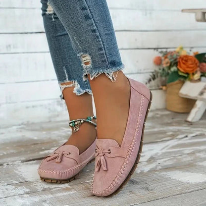 Tove | Women's Cushioned Slip-On Bow Loafers