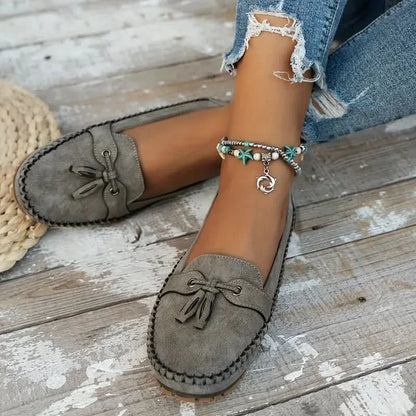 Tove | Women's Cushioned Slip-On Bow Loafers