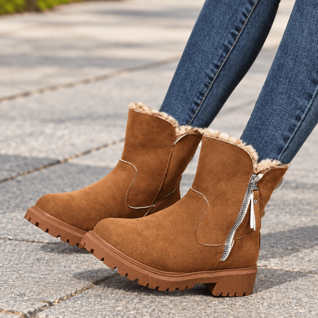 Iliana | Women's Fuzzy Cuff Winter Ankle Boots