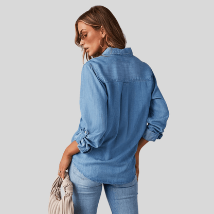 Bree | Women's Long Sleeve Shirt with Chest Pockets