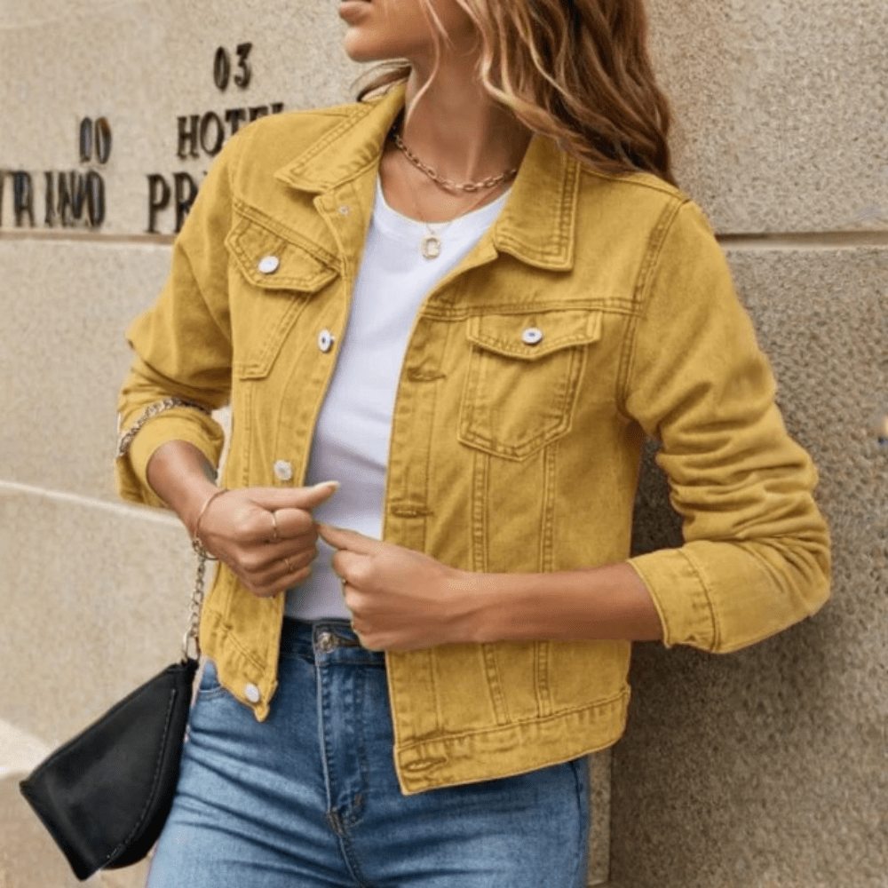 Mae | Women's Button-Down Casual Jacket with Chest Pocket