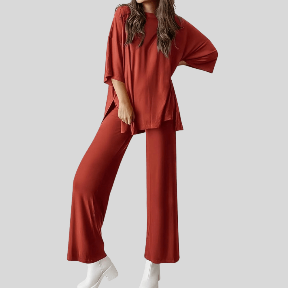 Cleo | Women's Two Piece Lounge Set with Pocketed Trousers
