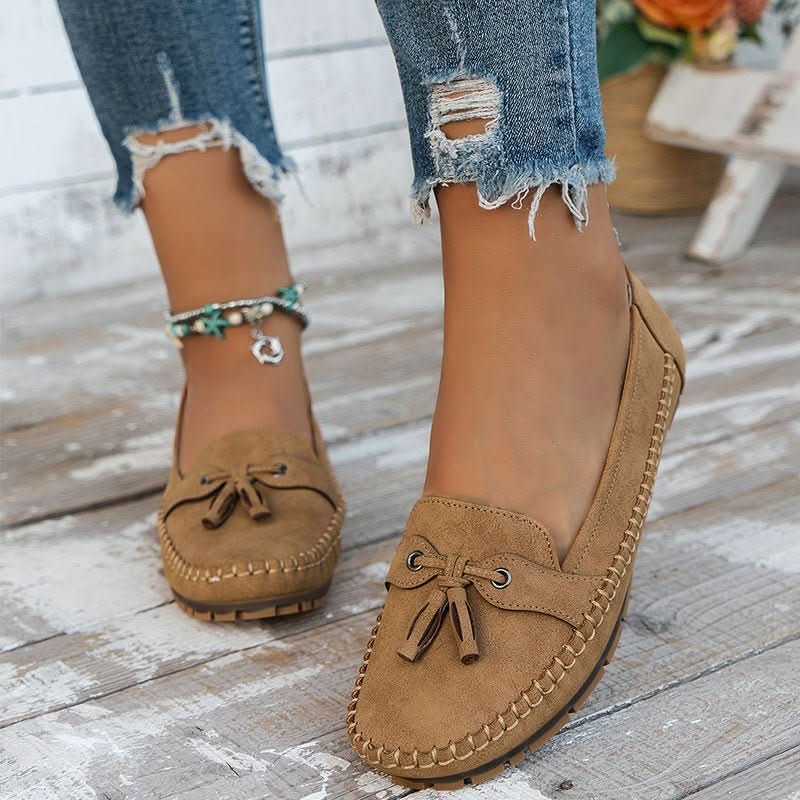 Tove | Women's Cushioned Slip-On Bow Loafers
