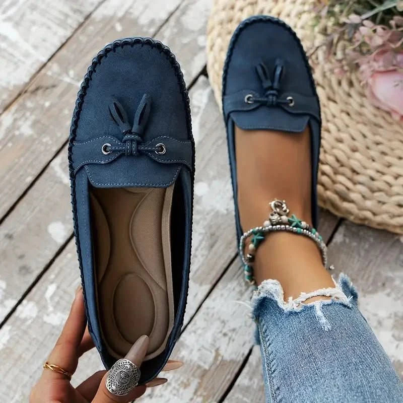 Tove | Women's Cushioned Slip-On Bow Loafers