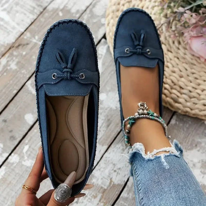 Tove | Women's Cushioned Slip-On Bow Loafers