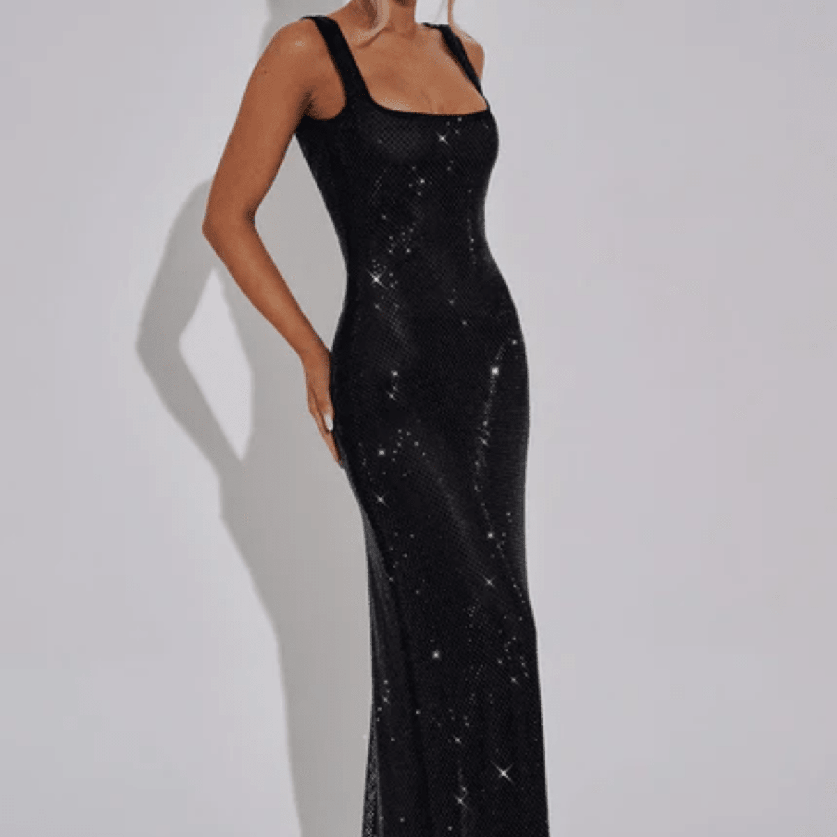 Lyra | Women's Sparkly Square Neck Maxi Dress