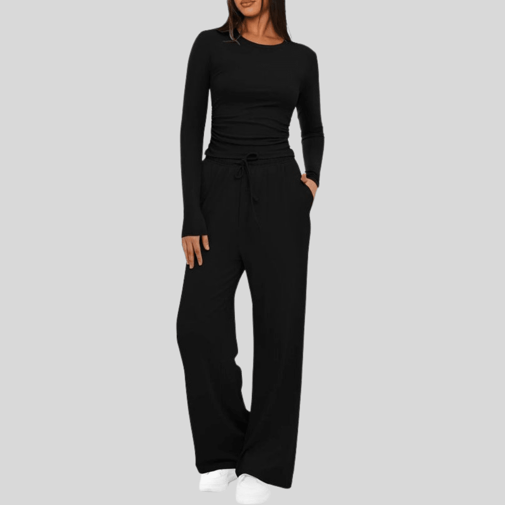 Noa | Women's Asymmetrical Wide-Leg Trousers Set