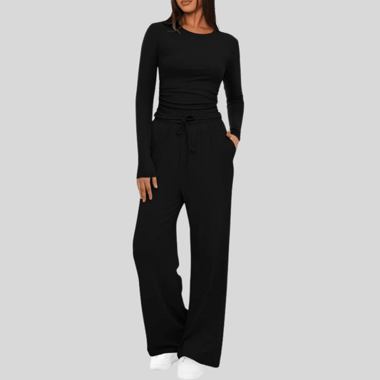Noa | Women's Asymmetrical Wide-Leg Trousers Set