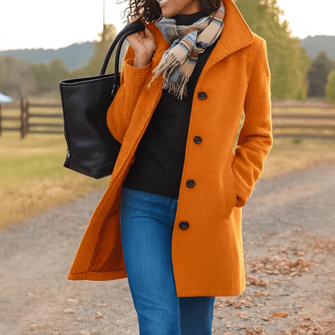 Reese | Klassischer Wintermantel für Damen mit Knopfleiste
