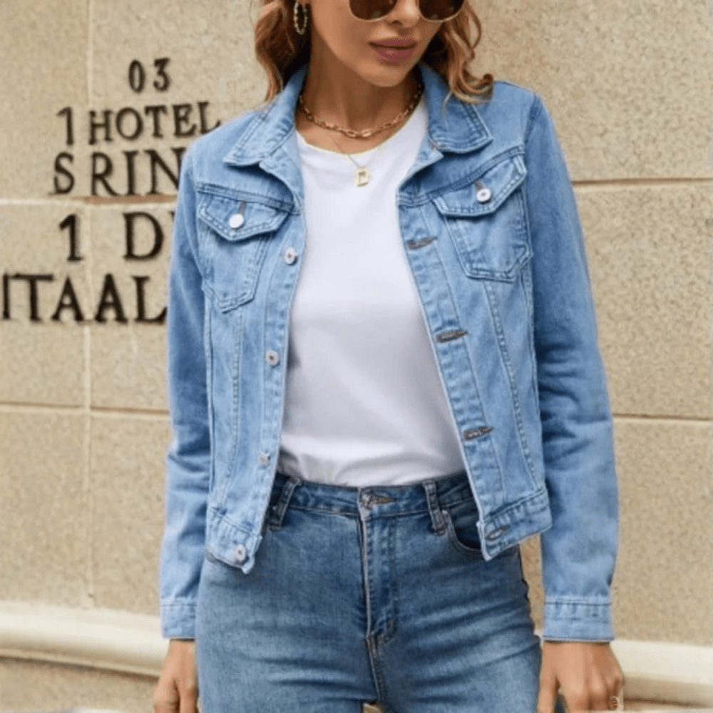 Mae | Women's Button-Down Casual Jacket with Chest Pocket