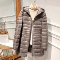 Liv | Women's Quilted Hooded Longline Winter Puffer Coat