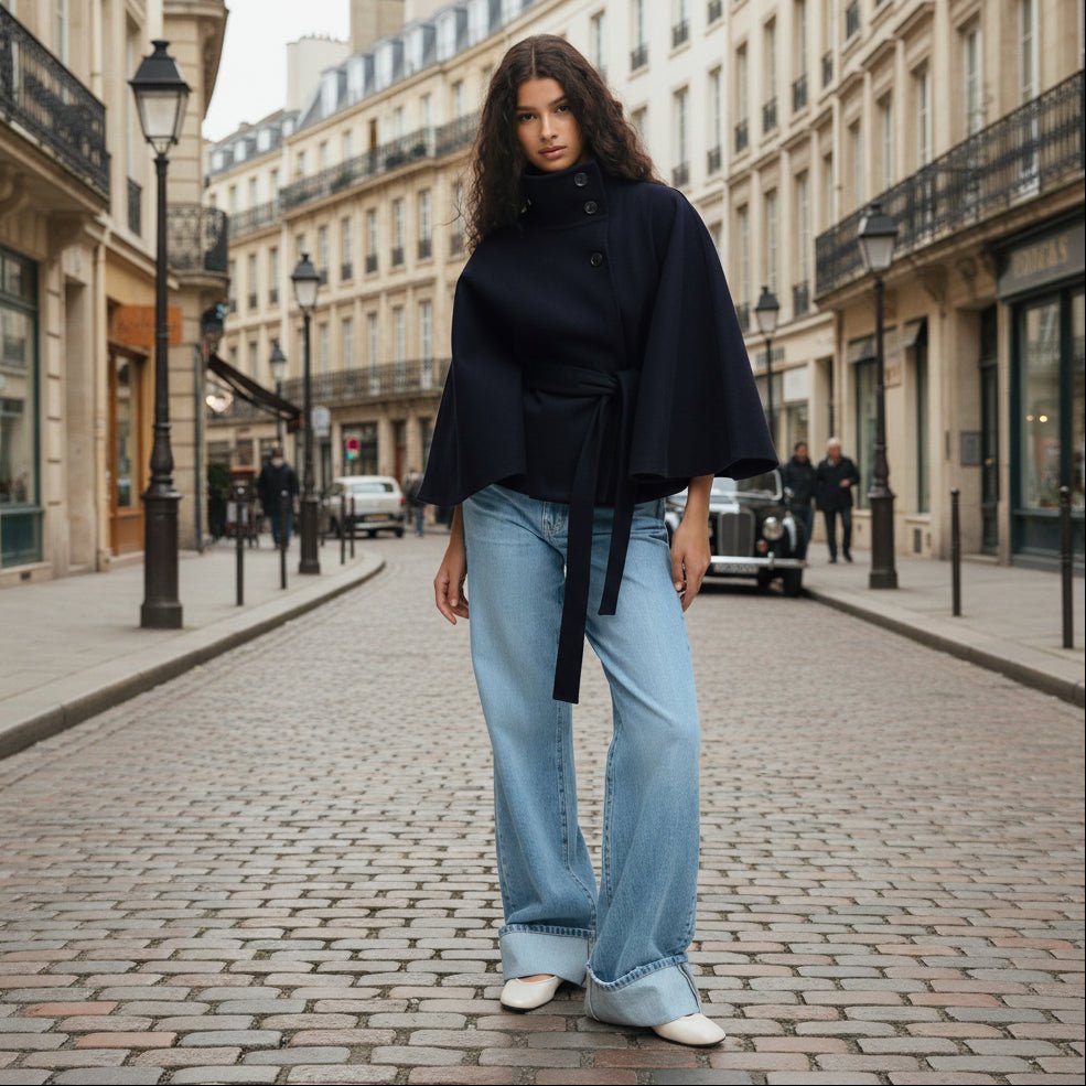Sadie | Women's Cape Parka with Tie Belt