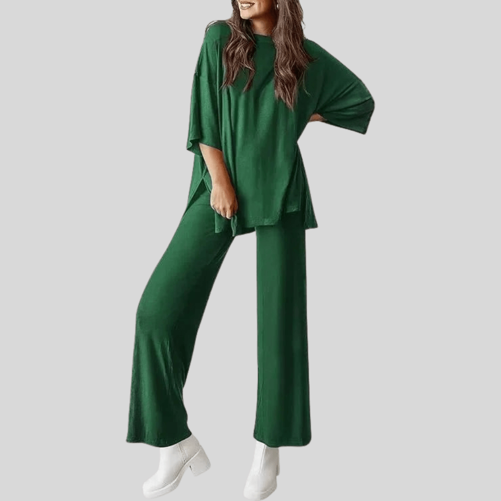 Cleo | Women's Two Piece Lounge Set with Pocketed Trousers