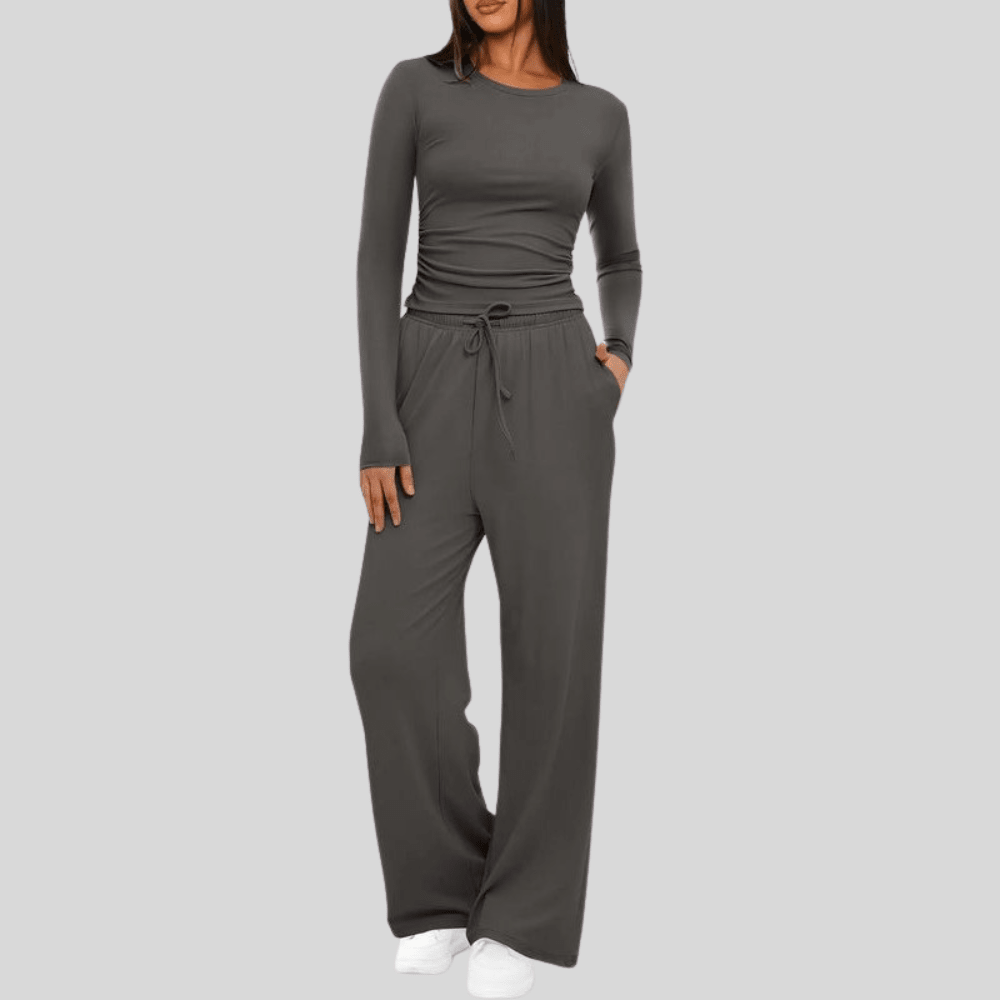 Noa | Women's Asymmetrical Wide-Leg Trousers Set