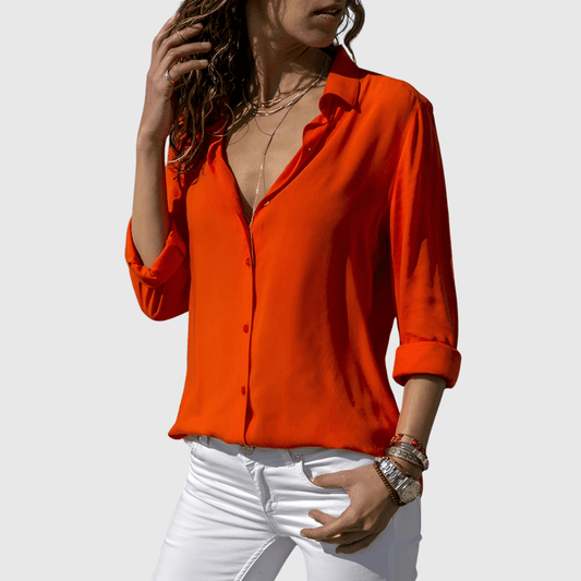 Harlow | Women's Flowing V-Neck Relaxed Fit Blouse