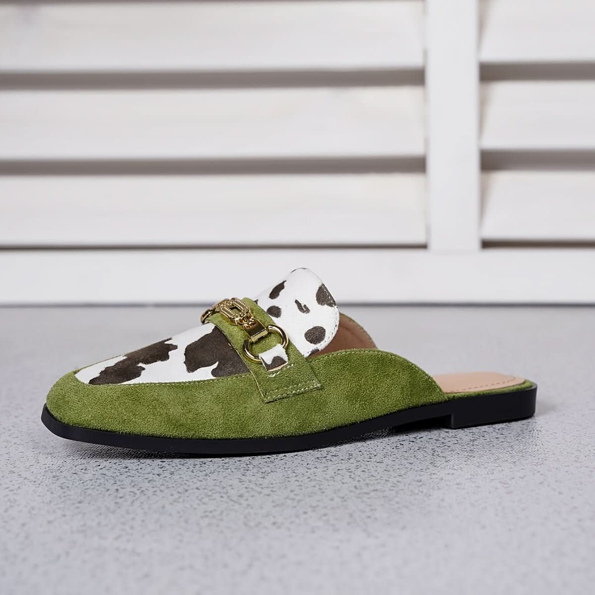 Noa | Women's Square Toe Slip-On Mule Loafer Flats