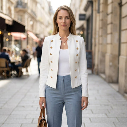 Reese | Kurzer, taillierter Blazer für Damen mit auffälligen Knöpfen