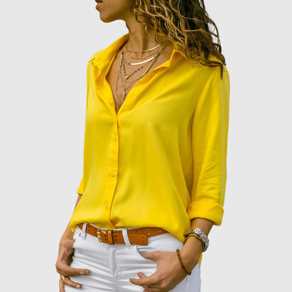 Harlow | Blusa fluida con escote en V y corte holgado para mujer