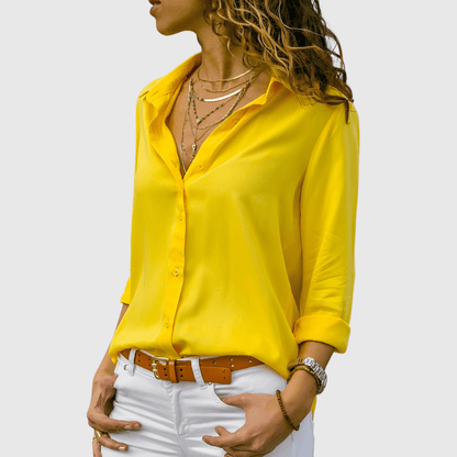 Harlow | Blusa fluida con escote en V y corte holgado para mujer