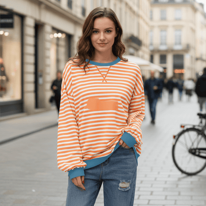 Indie | Women's Striped Long Sleeve Casual Top
