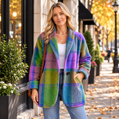 Gia | Women's Winter Plaid Oversized Coat
