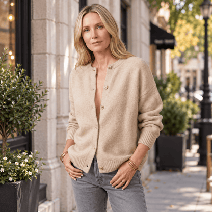 Margot | Damen-Cardigan mit übergroßen Knöpfen zum Layering